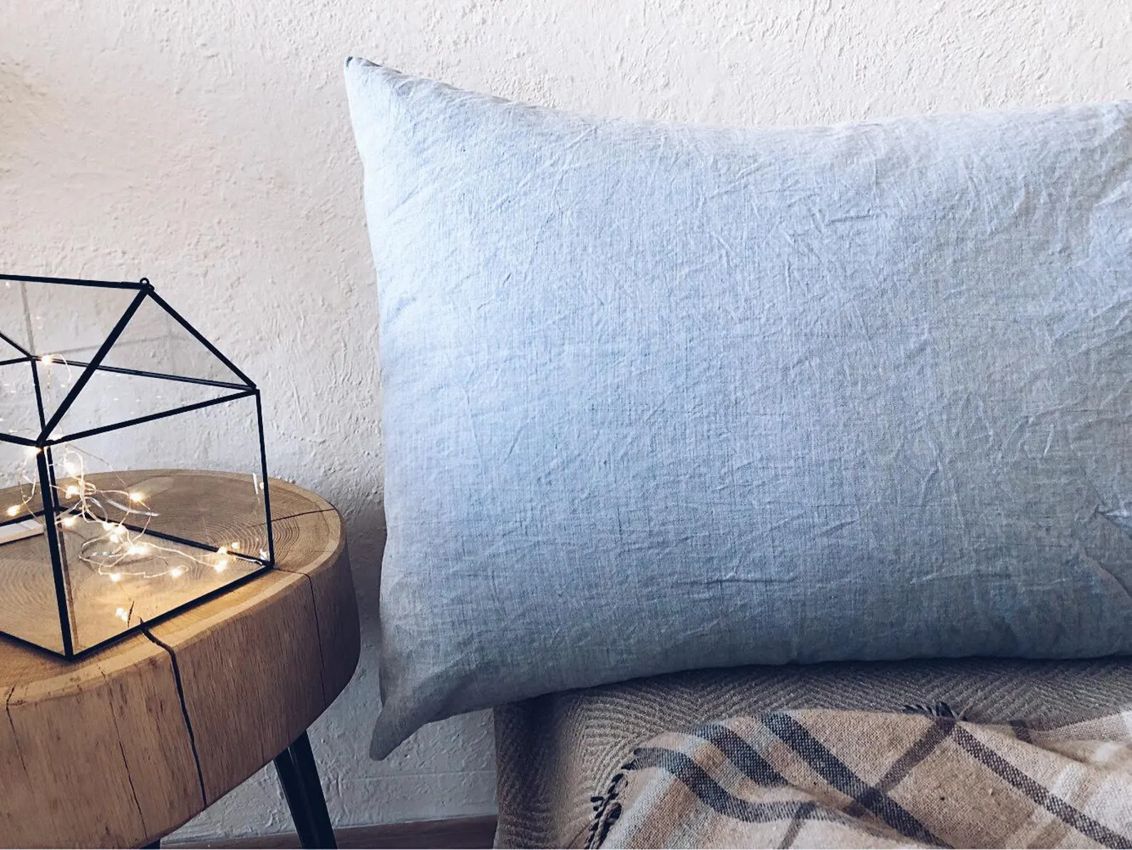 Stonewashed Linen Pillowcase, Button Closure, All Sizes